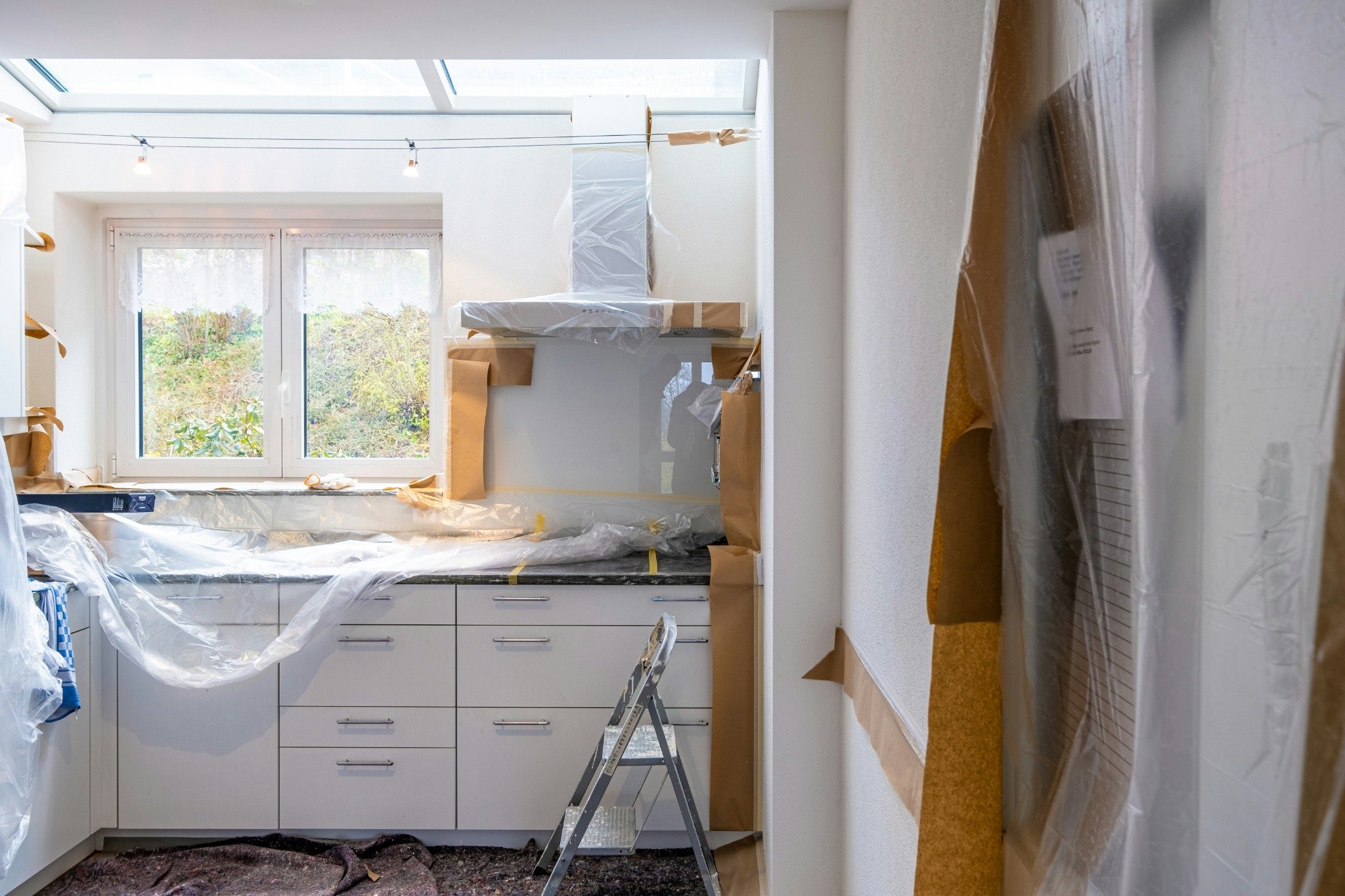Modern kitchen renovation in progress